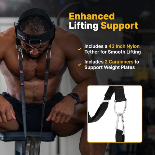 Image of Iron Neck Alpha Neck Trainer - Exercise & Workout Equipment | Versatile Neck Exerciser, Strengthener, Trainer with Adjustable Head and Chin Strap, Portable Head Harness for Weight Lifting