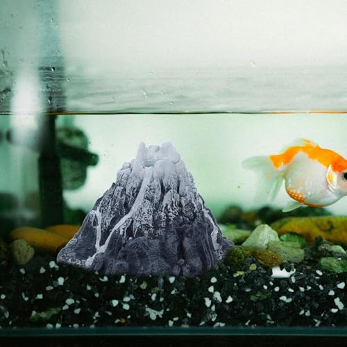 Image of POPETPOP Mini Snow Mountain Prop for Fish Tank Landscaping Aquarium Decoration Lifelike Snow Mountain Model Enhances Natural Beauty for Fish and Water Quality