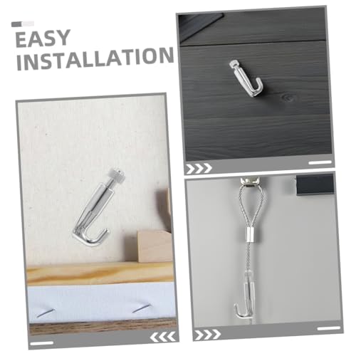 Image of DOITOOL 2pcs Heavy Duty Picture Hanging Hooks Frame Hangers for Art and Photos Wall Mounting Hardware for Home Gallery and Office Decor