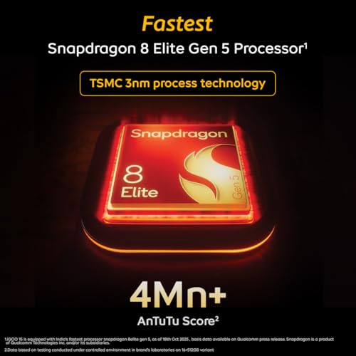 Image of iQOO 15 (Legend, 16GB RAM, 512GB Storage) | Fastest Snapdragon 8 Elite Gen 5 Processor* | Origin OS 6 - Out of The Box* | Samsung 2K M14 Lead OLED Display