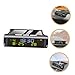 HEALLILY Solar Powered Car Clock and Thermometer Digital Display for Dashboard Accurate Date Temperature Readings Essential Automotive Accessory for Vehicle
