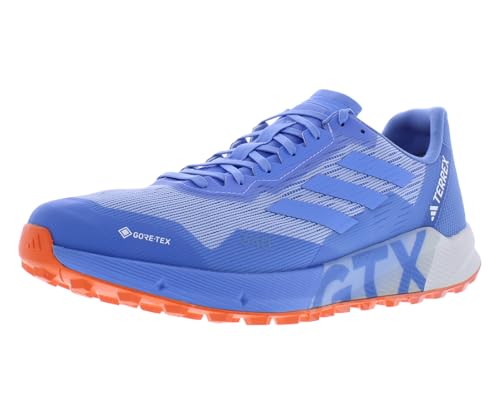 Image of adidas Terrex Agravic Flow 2 GTX Mens Shoes Size 14, Color: Blue Dawn /Blue Fusion /Impact Orange-Blue