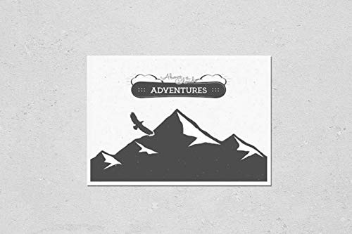 Retro Snowboarding Quote Poster