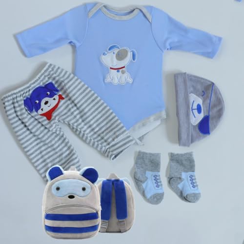 Accessoires pour poupée Reborn garçon : ensemble 9 vêtements bleus et tenues