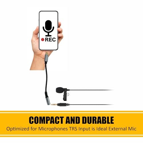 Image of Type C to 3.5mm TRS Female Cable compatible with smartphone, laptops or devices with Type C connectivity, 15 cms, Black
