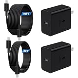 45W Super Fast Charger Type-C, 2Pack 45W USB C Charger Block with 10FT/6FT USB C to C Cable Fast Charging for Samsung Galaxy S26 S25 S24 Ultra/S23/S22/S21/S20, Android, Galaxy Tablet