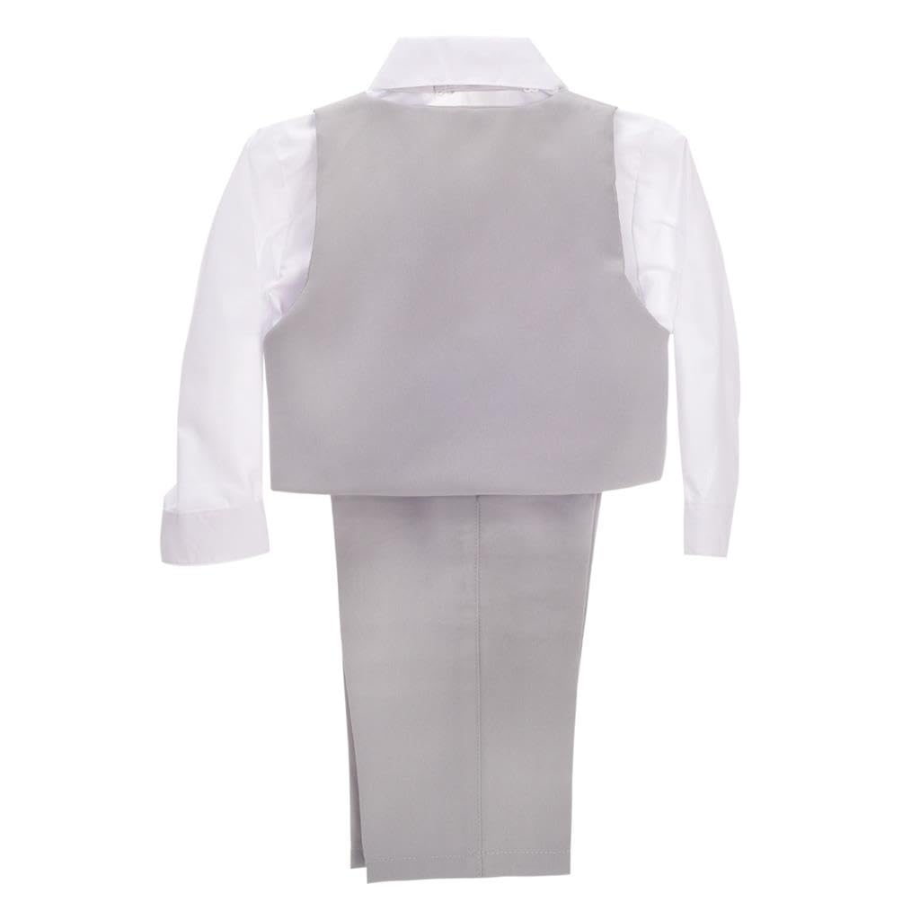 Lito Angels - Trajes para Bebe niño de Vestir Elegante Caqui, Conjunto de 5 Piezas de Traje Formal para Boda, Fiesta, Ceremonia y ocasión Especial
