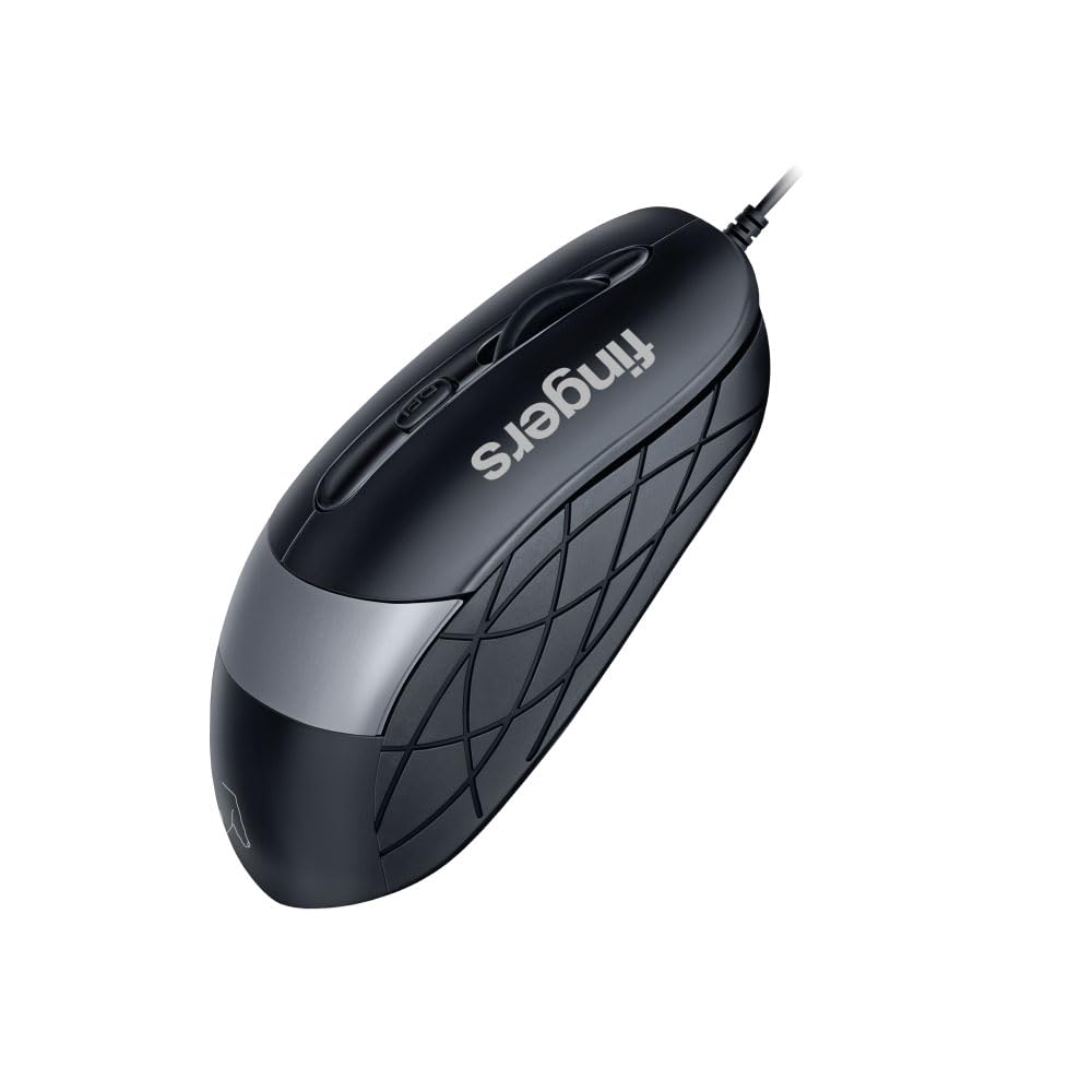 FINGERS SuperHit Wired Mouse with Advanced Optical Technology (Lightweight | Trendy Dual-Tone Design | Works Well with Windows®, macOS, Linux) (Matte Black + Steel Grey) (B09HHGFMT5) Amazon Price History, Amazon Price Tracker