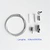 Kit de cables de suspensión para luces de garaje hexagonales HAMRVL de 20 piezas - cadena de acero ajustable de 3.28 pies/1M para luces LED hexagonales, kit de suspensión para luces hexagonales y luces de acuario, carga de 6.6 lb 3