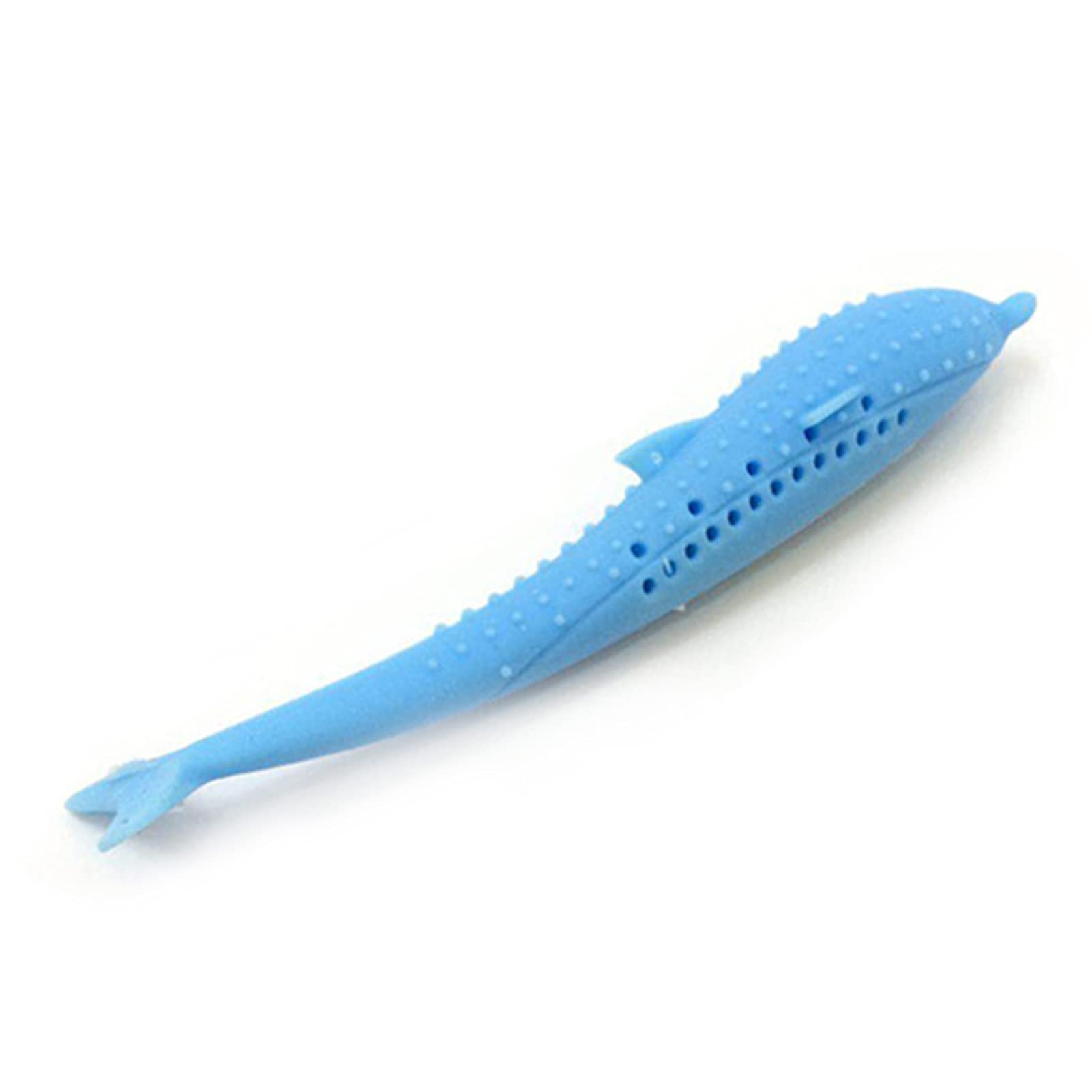 Molar Stick, Cat Catnip Toys Fish Shape Toothbrush with Catnip Silicone Molar Stick Teeth Cleaning Playing Chew Toy Pet Supplies