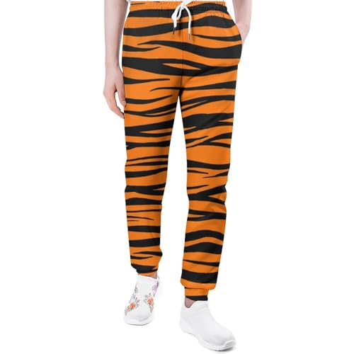 Tiger Stripes Pattern Man Sweatpants Casual Trousers Long Pants 3D Print Sport Pants Elastic Pant