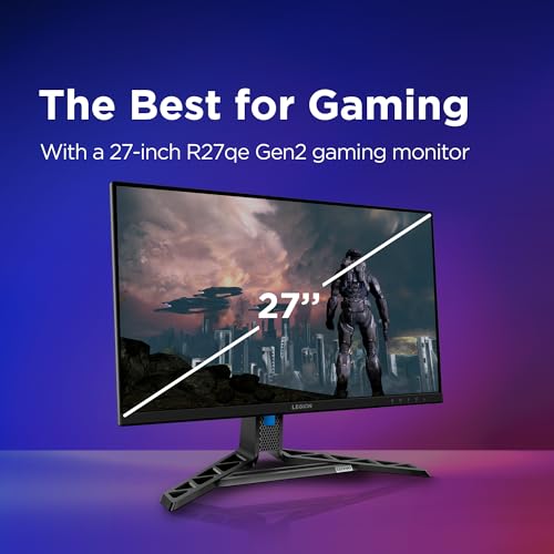 Image of Lenovo Legion {Smartchoice} R27qe Gen 2 | 27 inch (68.58cm) QHD IPS 200Hz Gaming Monitor | 0.5ms, AMD FreeSync, 99%sRGB, 2xHDMI 2.1, TMDS, 1xDP 1.4| Tilt, Swivel, Pivot, Height Adjust | Black | 68C7GAC3IN