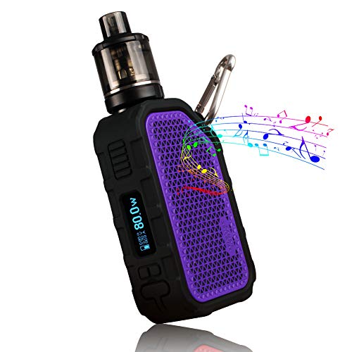 Wismec Active 80W Mod Batteria con vaporizzatore Amor NSE, altoparlante Bluetooth, batteria integrata 2100 mAh, no e-liquid, no nicotina (P�rpura)