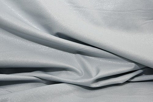 1 Fat Quarter (50cm x 55cm) Grey / Silver 100% Cotton Fairy Dusted Plain Fabric Metallic Glitter Material Gold Silver Shine Sparkle Fabric Dressmaking Quilt Making Blenders