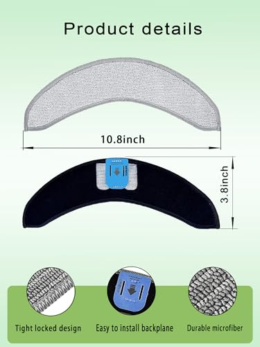 Image of 6 Pack Mop Pads Replacement for iRobot Roomba Combo j7+, Combo j9+, Combo10 Max Model | Washable and Reusable Microfiber Cleaning Refill Mopping Pad Accessories