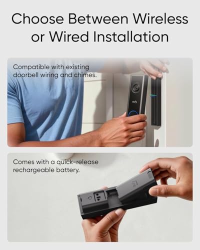 eufy Video Doorbell C31, 2K FHD, werkt op batterijen of vaste bedrading, batterij met quick release, live videogesprek, 24/7 opname, mens- en bewegingsdetectie, compatibel met HomeBase S380 - Afbeelding 6