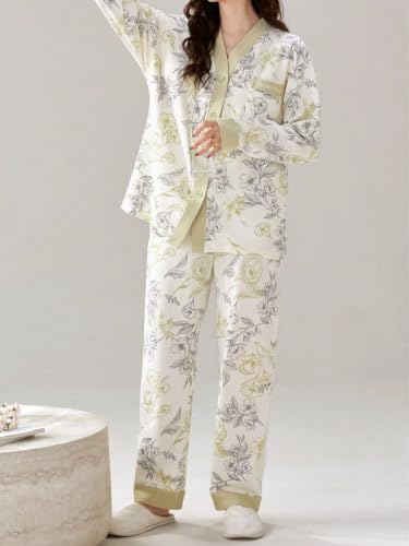 Image of LITZO Womens Korean Night Dress || Pyjama Set ||Korean Nightsuit || Women Nightwear ||Round Neck Half Sleeve Nightsuit || Loungewear || Everyday Nightdress (L-228-233)