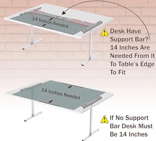 Image of Quick Fix Under Desk Metal Drawer with Lock | Under Desk Drawer for Office Stationery & Accessories | Space Saving Metal Storage Organizer