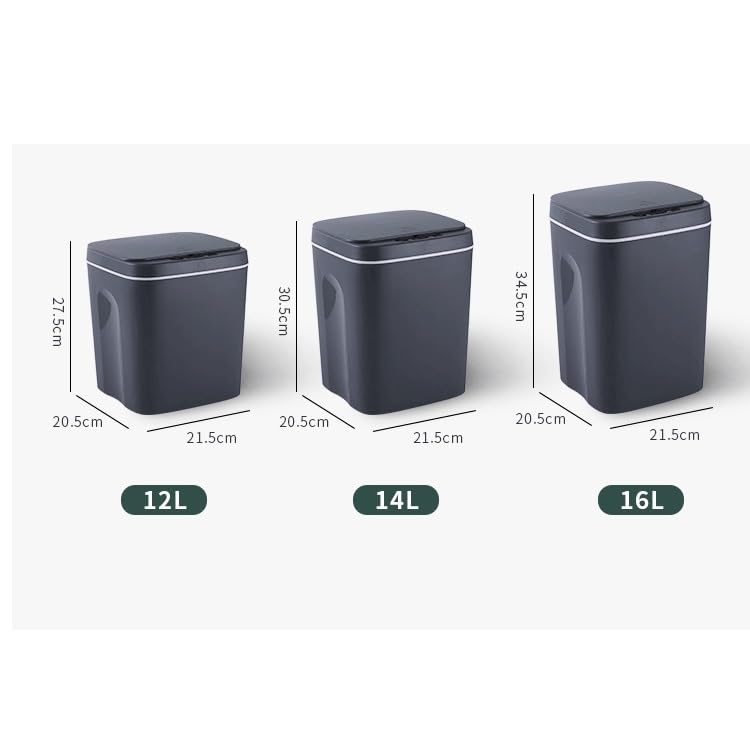 Cubo inteligente para inodoro y baño que optimiza el espacio con sensor táctil 2