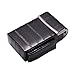 Automatic Rising Genuine Eel Skin Leather Sliding Cigarette Case with Lighter Holder (Black)