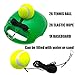 TaktZeit Tennis Trainer Self Training Rebound Baseboard Tennis Training Gear with 2 String Balls (Green 1.0)