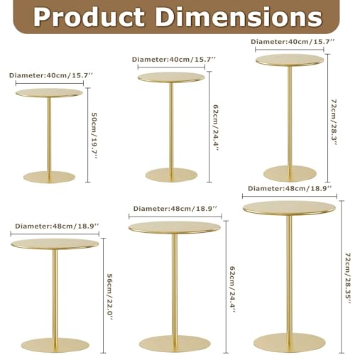 Mesa de bar redonda alta con base metálica estable de diseño 3