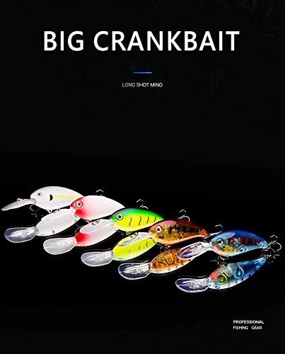Top Water Fishing Lure, 10cm 15g Minnow Lure Wobbler Artificial Crank Bait Bass Fishing Lure Pike trolling Pesca carp Fishing Tackle 1pcs Crankbait Fishing Lure 2