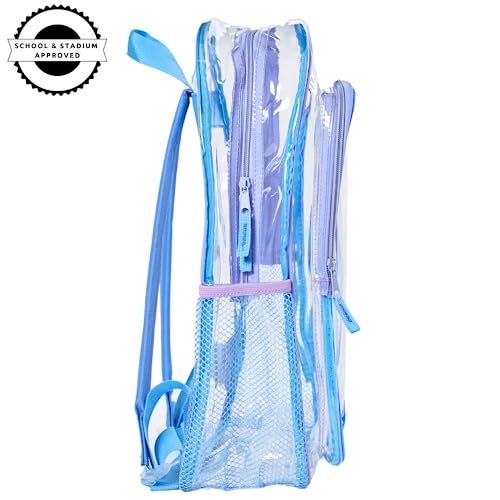 RALME Purple Clear Backpack for School, 16 inch Stadium Approved Transparent Bag4