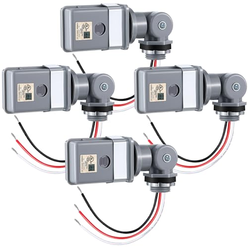 Ceoighe 4 Pack Photocell Sensor for Outdoor Lights 120VAC 50/60 Hz