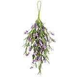 Diseño especial: como los adornos de las plantas colgantes tienen un tamaño grande y un diseño de flores y hojas densas, el excelente efecto colgante es visualmente impresionante. Agregue un aspecto rico y elegante a cualquier decoración, agregue un toque de color y romance a su casa.