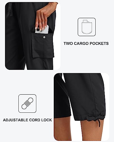MoFiz Women's Cargo Capris Pants Loose Fit Casual Hiking Pants Lightweight Quick Dry Travel Summer Pants for Women4