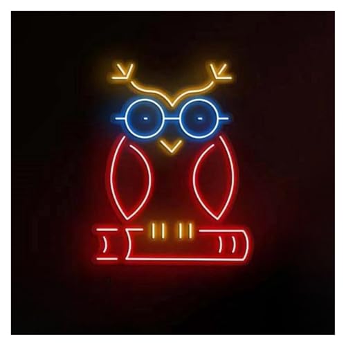 Letreros de neón para colgar Señal Neón Búho USB Luces Neón Búho Con Brillo Ajustable Adecuado Para La Sala Pared La Sala Tiendas(22cmx24cm)