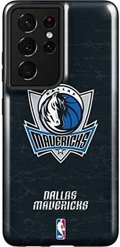 Skinit Pro Phone Case Compatible with Samsung Galaxy S21 Ultra 5G - Officially Licensed NBA Dallas Mavericks Black Primary Logo Design