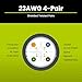 TRUE CABLE Cat6 Plenum Shielded (CMP), 1000ft, Green, 23AWG Solid Bare Copper, 550MHz, PoE++ (4PPoE), ETL Listed, Overall Aluminum Foil Shield (F/UTP), Bulk Ethernet Cable