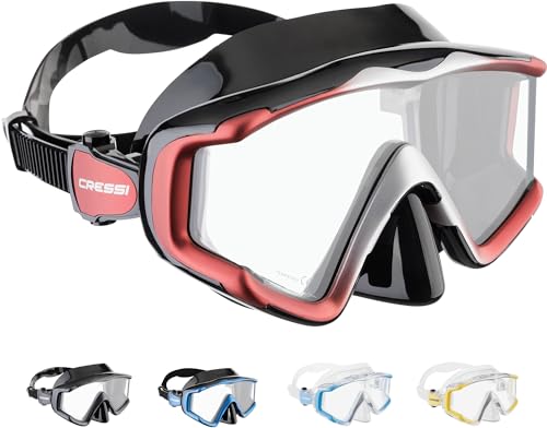 Cressi Liberty 3 Windows Mask Black SIL. Red/Silver