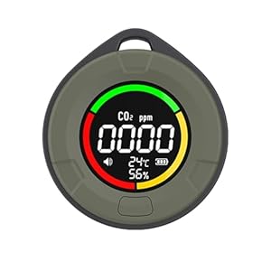 Felenny Tragbarer CO2-Detektor 3-in-1 Messgerät