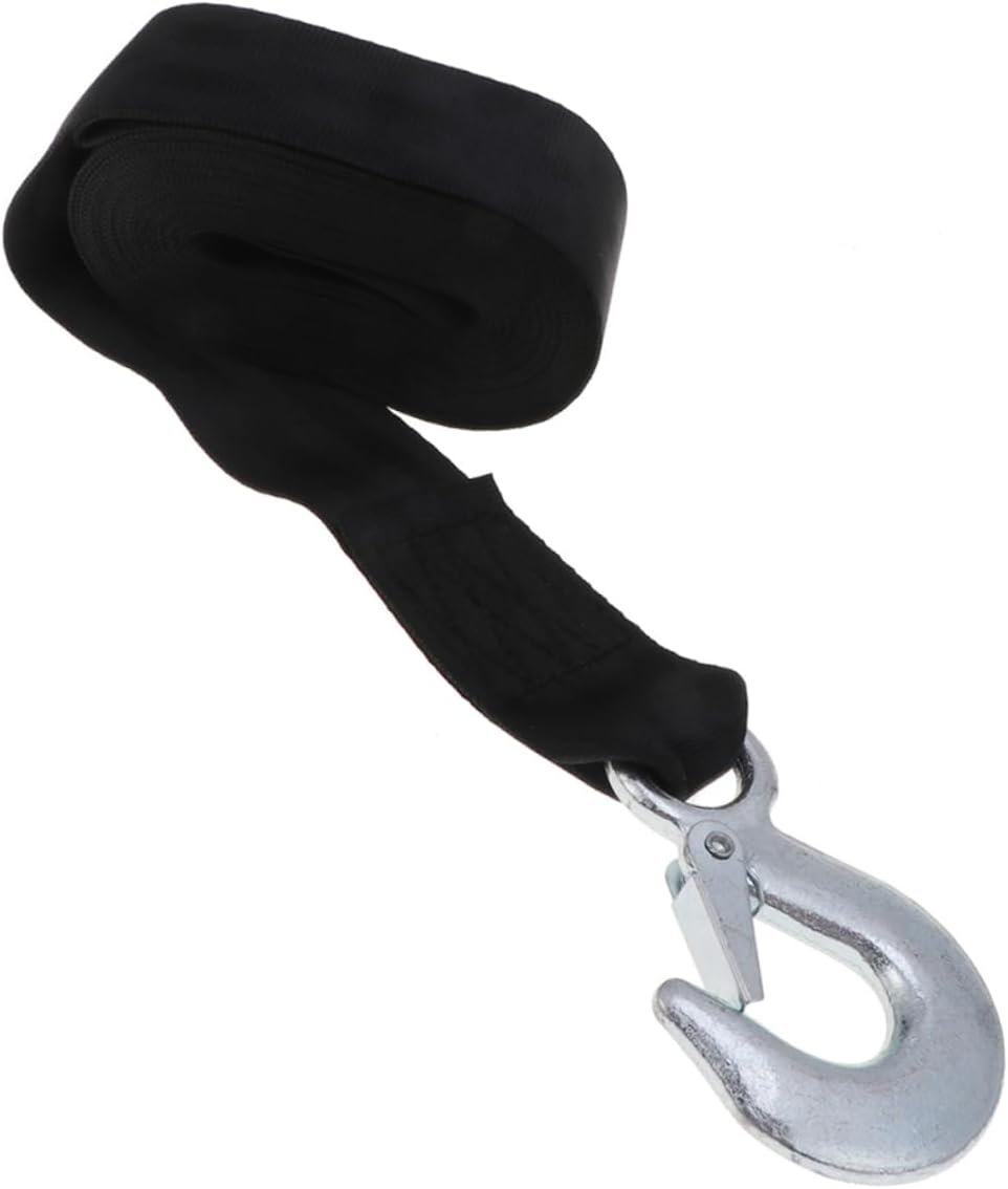 Alipis Replacement Winch Belt Capacity Wide Black Webbing Safe for Towing and Retrieving