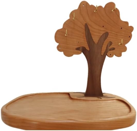 Solid wood entrance shelf, storage tray, desktop ornament, jewelry rack, entry key and glasses holder