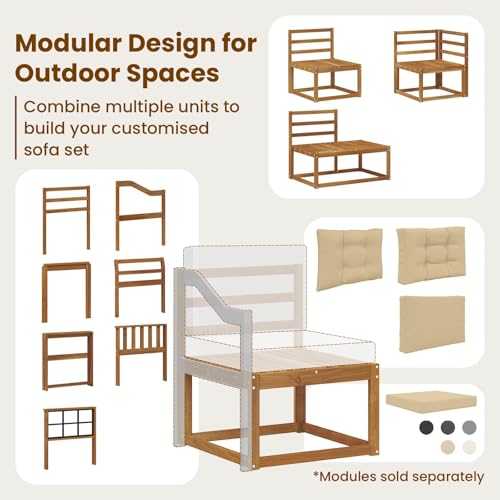 Sofa de milieu extérieur flexible pour optimiser l'espace du balcon de jardin - 5