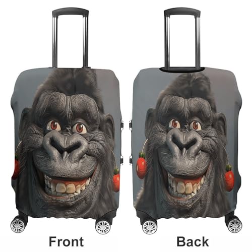 Smiling Gorilla Photo Travel Luggage Cover Washable Anti-scratch Suitcase Protector Dustproof Protective Cover Case for Wheeled Luggage Fits 19-32 Inch Luggage3