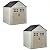 Rubbermaid 7 by 7 Feet Durable Weatherproof Plastic Outdoor Storage Shed for Garden Tool and Lawn Machinery Organization, Sandstone, 2 Pack