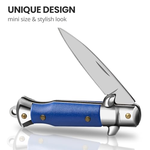 Image of FUNBRO Small Pocket Knife, Cool Knives Box Cutter for Men (Blue)
