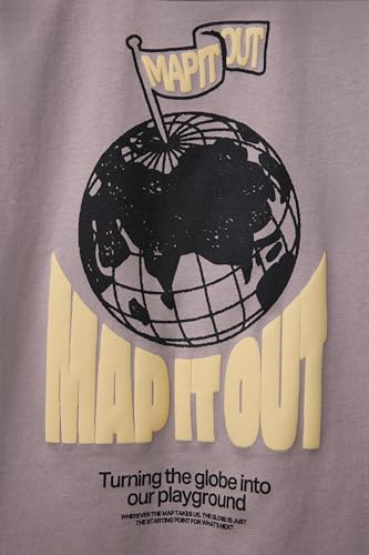 Image of Alan Jones Clothing Boys Oversized Cotton Printed T-Shirt | Round Neck, Short Sleeves, Casual Wear
