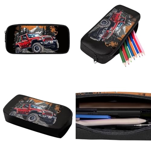 3pcs Backpack Sets Jeep for Kindergarten,Elementary Middle school Large Capacity Adjustable Shoulder Strap School Bag With Lunch Box Pencil Case4