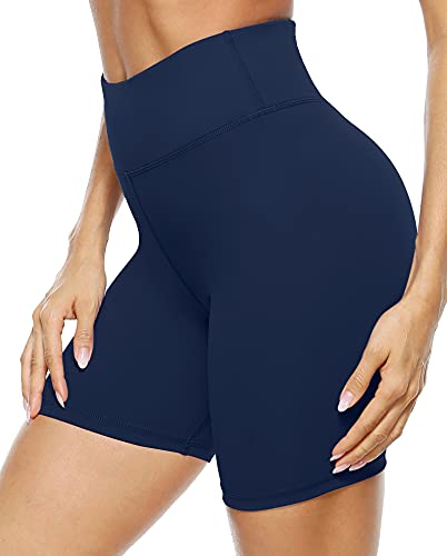 PERSIT High Waisted Women's Yoga Shorts with Pocket for Gym Workout Sports Running Cycling