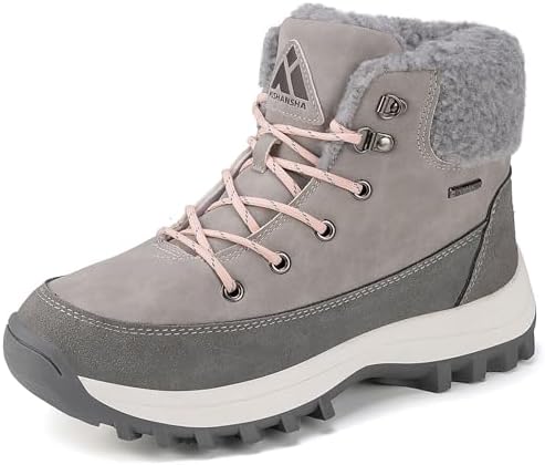 Mishansha Damen Winterstiefel | Gefüttert, Rutschfest