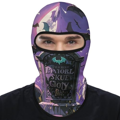 Balaclava Mask para Hombre Mascarilla para Esquí para Mujer Bats Surround The Black Cat Mascarilla de Cara Completa Cubierta Facial para Ciclismo miniatura 7