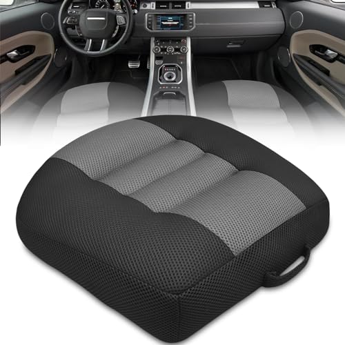 Cojín elevador de asiento para automóvil: 40 x 40 cm, ergonómico, ortopédico, cojín para silla de oficina, cojín para silla de ruedas o asiento elevador para adultos, cojín extra ancho