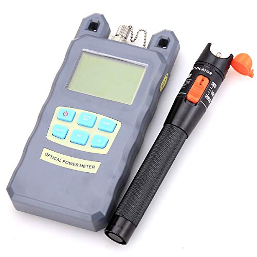 Image of 10KM Fiber Optical Power Meter with Visual Fault Locator Fiber Optic Cable Tester Checker Test Tool for CATV Telecommunications Engineering Maintenance