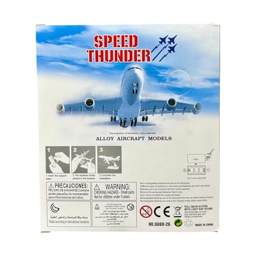 Image of Breatoi ! 1:400 Scale Die-Cast Airliner - Pullback Toy Plane With Lights & Sounds | Premium Collectible Model, White